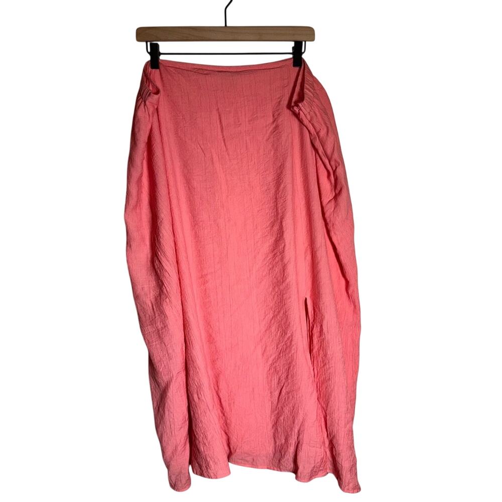 ARULA Coral Pink A-Line Maxi Skirt